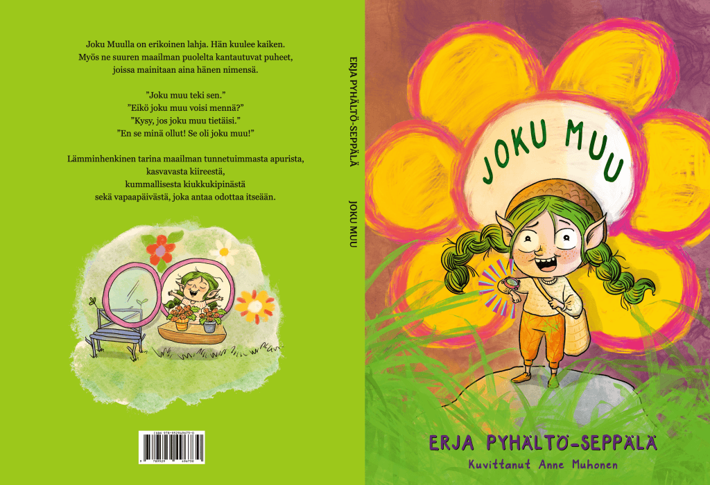Joku Muu -kirjan etu- ja takakansi.