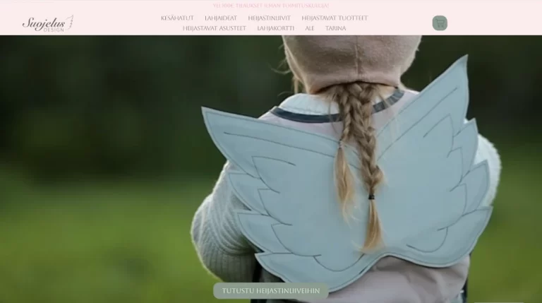 Webbeen referenssi Suojelus Design verkkokauppa